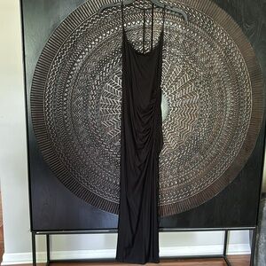 NEW Reformation black midi dress small